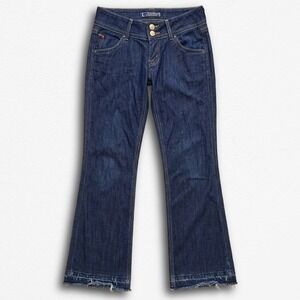 Hudson Low Rise Bootcut Jeans Dark Wash Y2K Flap Pocket Size 26
